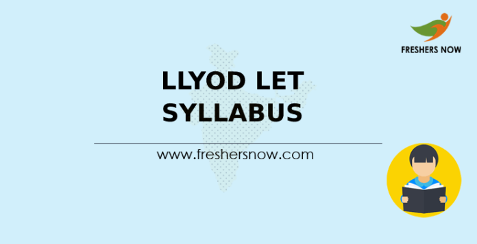 Llyod LET Syllabus