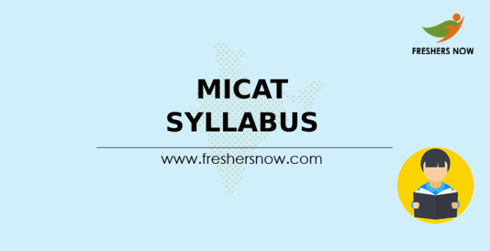 MICAT Syllabus