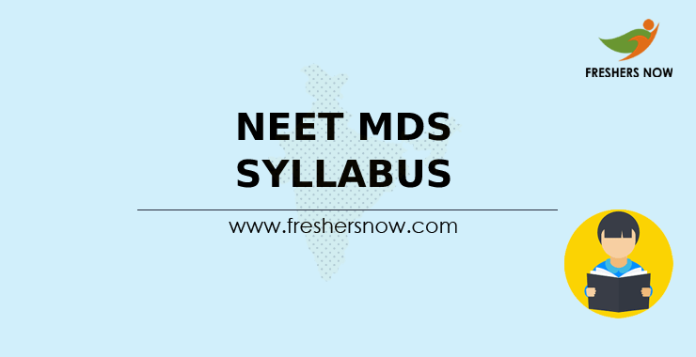 NEET MDS Syllabus