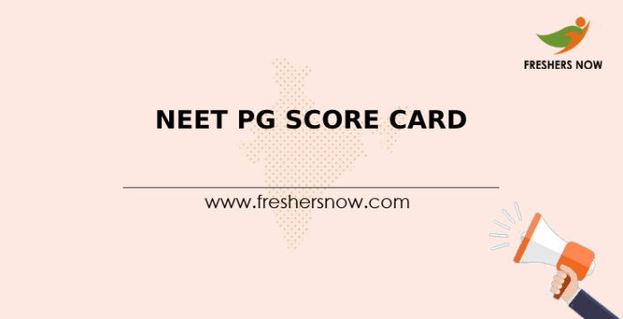 NEET PG Score Card