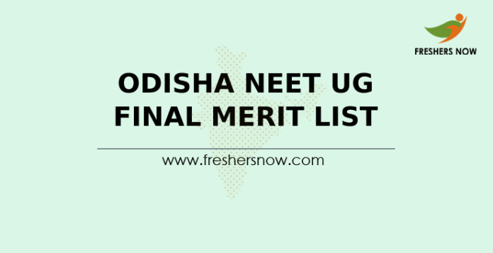 Odisha NEET UG Final Merit List