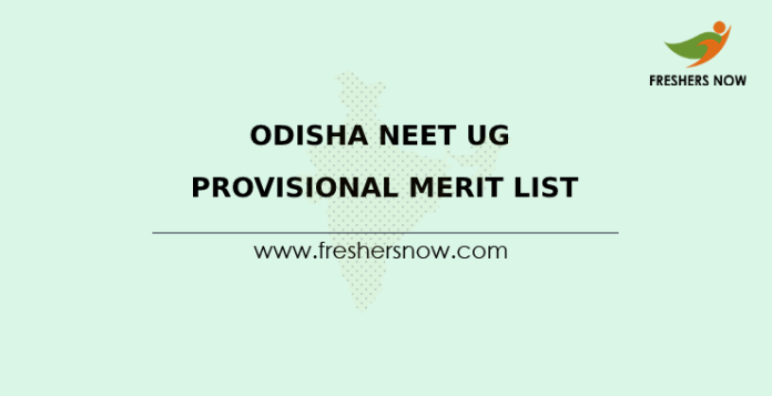 Odisha NEET UG Provisional Merit List