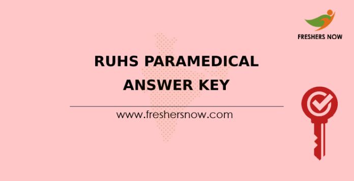 RUHS Paramedical Answer Key