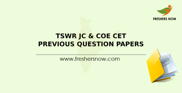 TSWR JC & COE CET Previous Question Papers