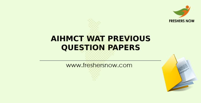 AIHMCT WAT Previous Question Papers