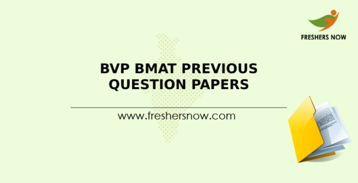 BVP BMAT Previous Question Papers