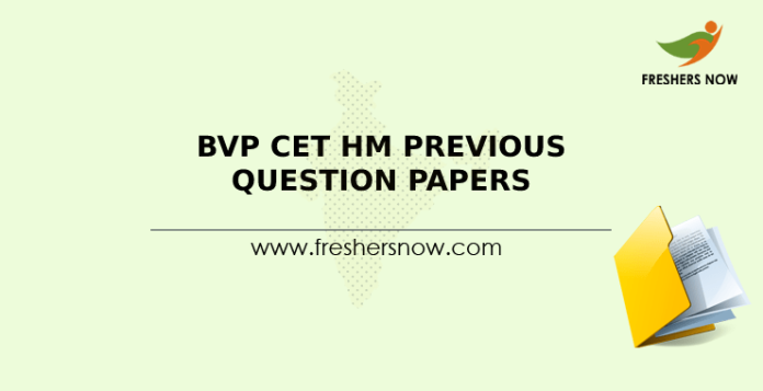 BVP CET HM Previous Question Papers