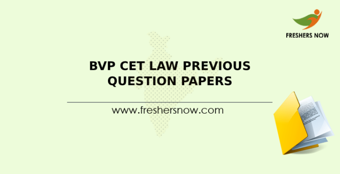 BVP CET Law Previous Question Papers