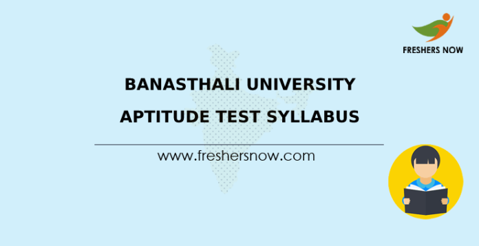 Banasthali University Aptitude Test Syllabus