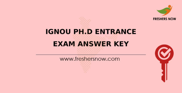 IGNOU Ph.D Entrance Exam Answer Key