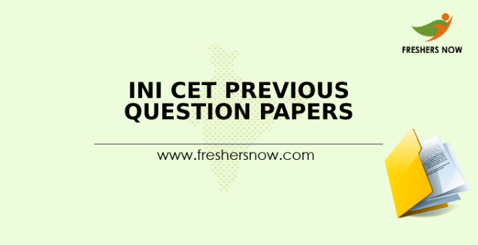 INI CET Previous Question Papers