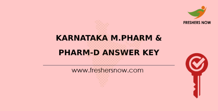 Karnataka M.Pharm & Pharm-D Answer Key