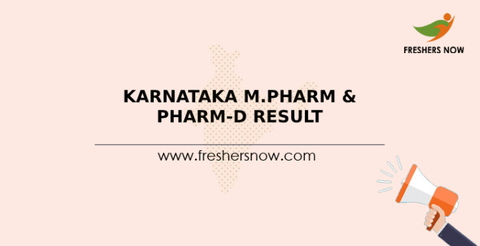 Karnataka M.Pharm & Pharm-D Result