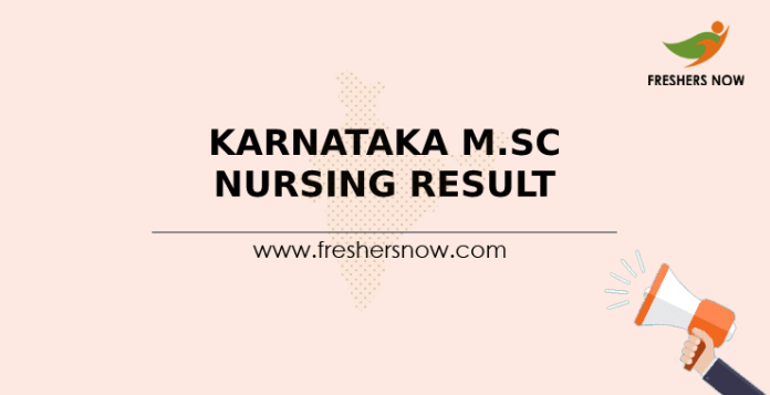 Karnataka M.Sc Nursing Result