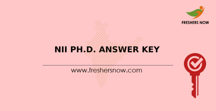 NII Ph.D. Answer Key