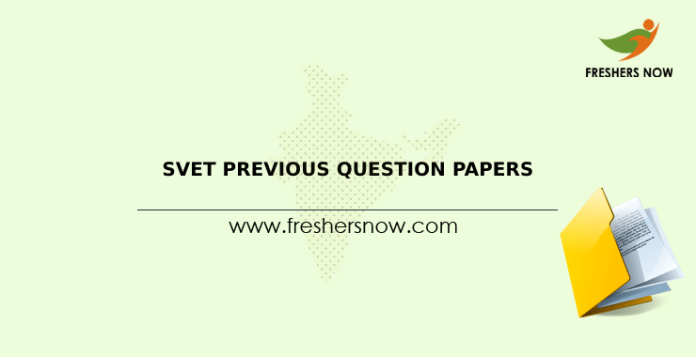 SVET Previous Question Papers