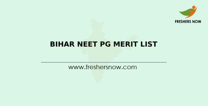 Bihar NEET PG Merit List