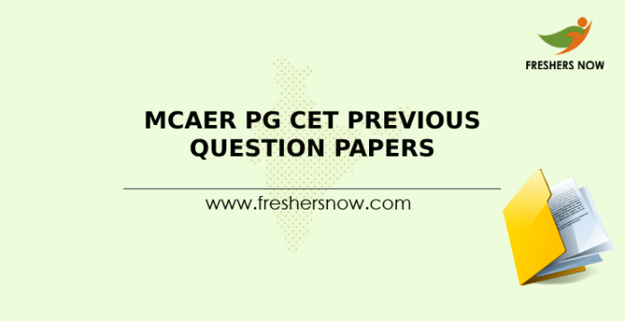 MCAER PG CET Previous Question Papers