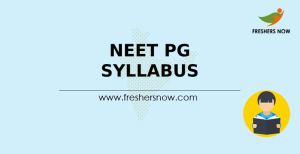 Neet Pg Syllabus Exam Pattern