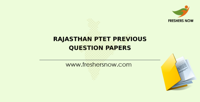 Rajasthan PTET Previous Question Papers