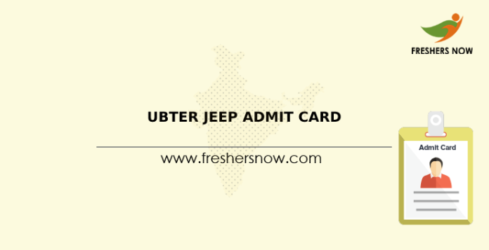 UBTER JEEP Admit Card