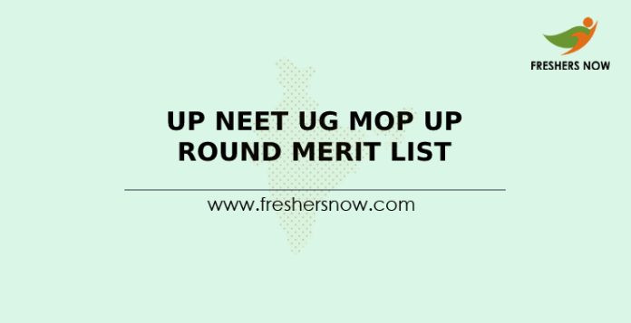 UP NEET UG Mop Up Round Merit List