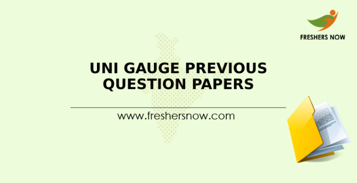 Uni GAUGE Previous Question Papers