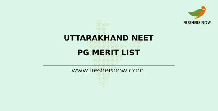 Uttarakhand NEET PG Merit List