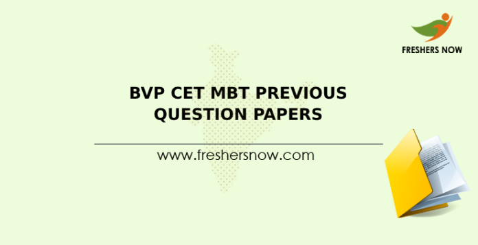 BVP CET MBT Previous Question Papers