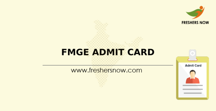 FMGE Admit Card