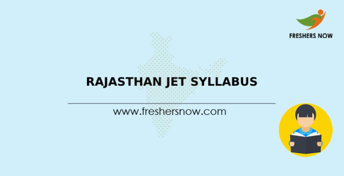 Rajasthan JET Syllabus