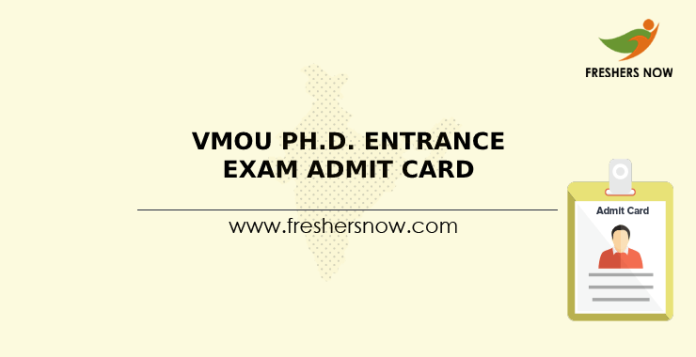 VMOU Ph.D. Entrance Exam Admit Card