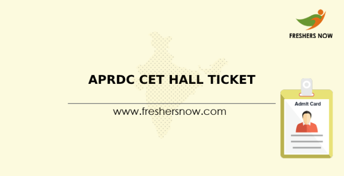 APRDC CET Hall Ticket