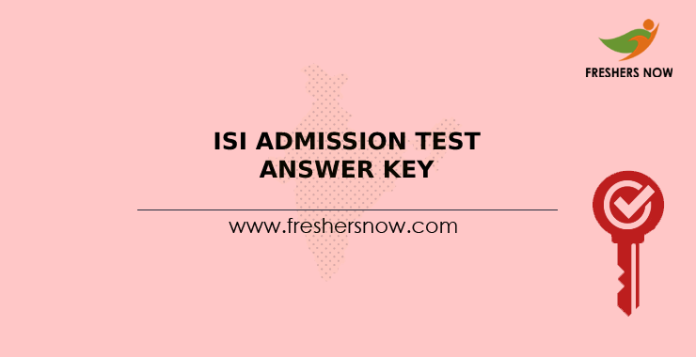 ISI Admission Test Answer Key