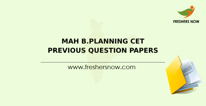 MAH B.Planning CET Previous Question Papers