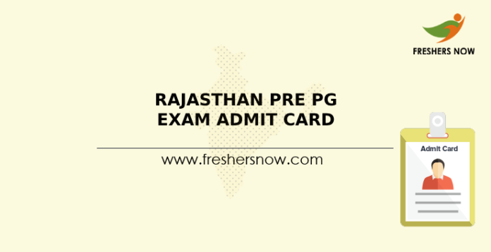 Rajasthan Pre PG Admit Card