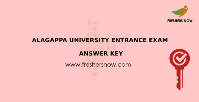 Alagappa University Entrance Exam Answer Key