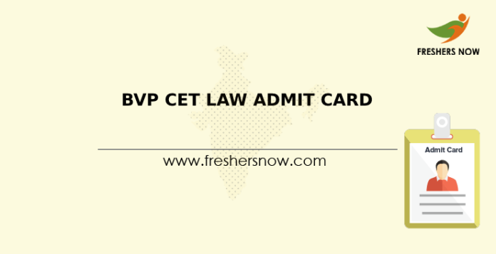 BVP CET Law Admit Card