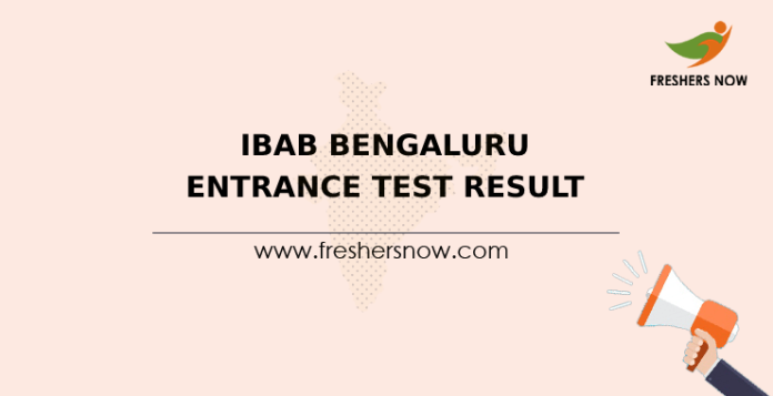 IBAB Bengaluru Entrance Test Result