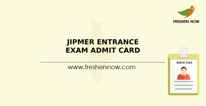 JIPMER Entrance Exam Admit Card