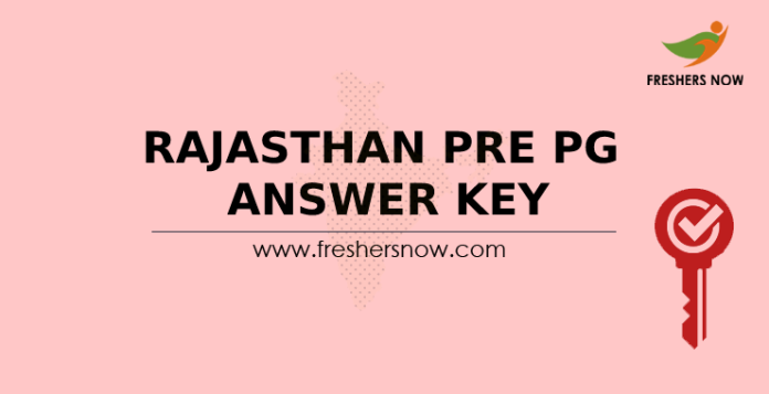 Rajasthan Pre PG Answer Key