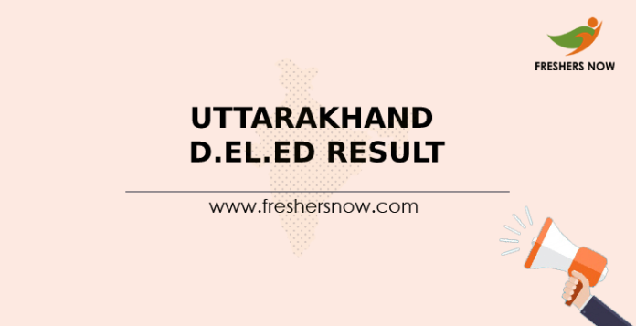 Uttarakhand D.El.Ed Result