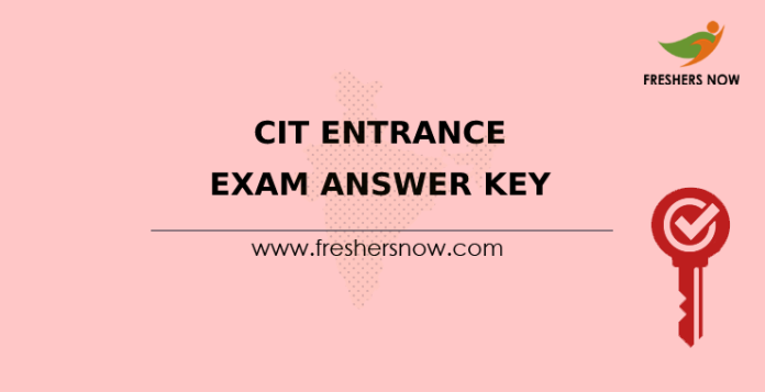 CIT Entrance Exam Answer Key