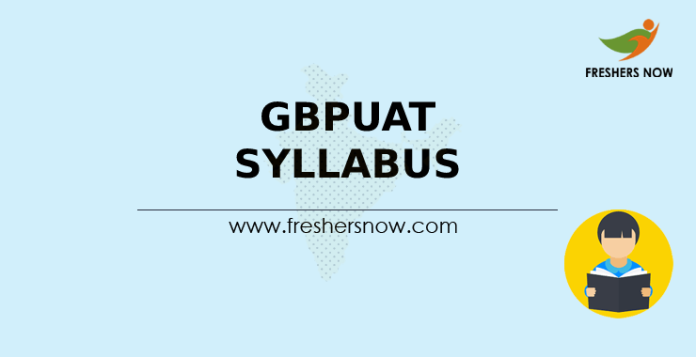 GBPUAT Syllabus