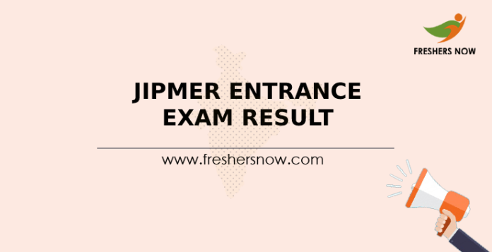 JIPMER Entrance Exam Result