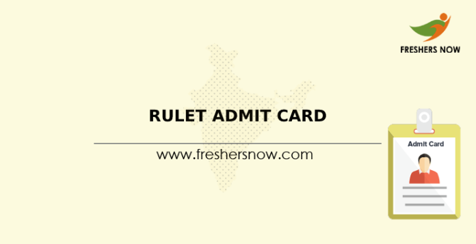 RULET Admit Card