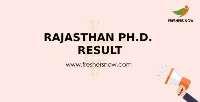 Rajasthan Ph.D. Result