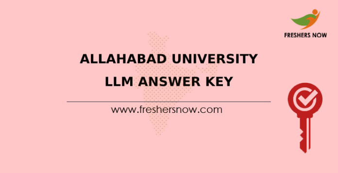 Allahabad University LLM Answer Key