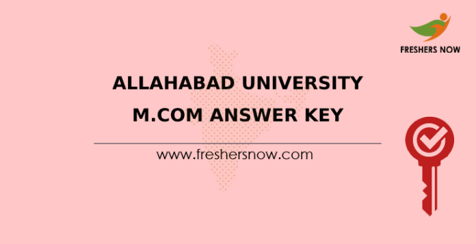 Allahabad University M.Com Answer Key