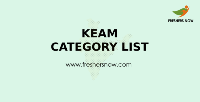 KEAM Category List